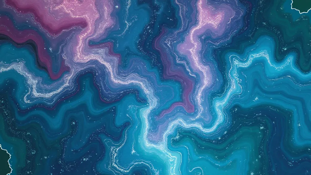 Marbling bath with swirling colors