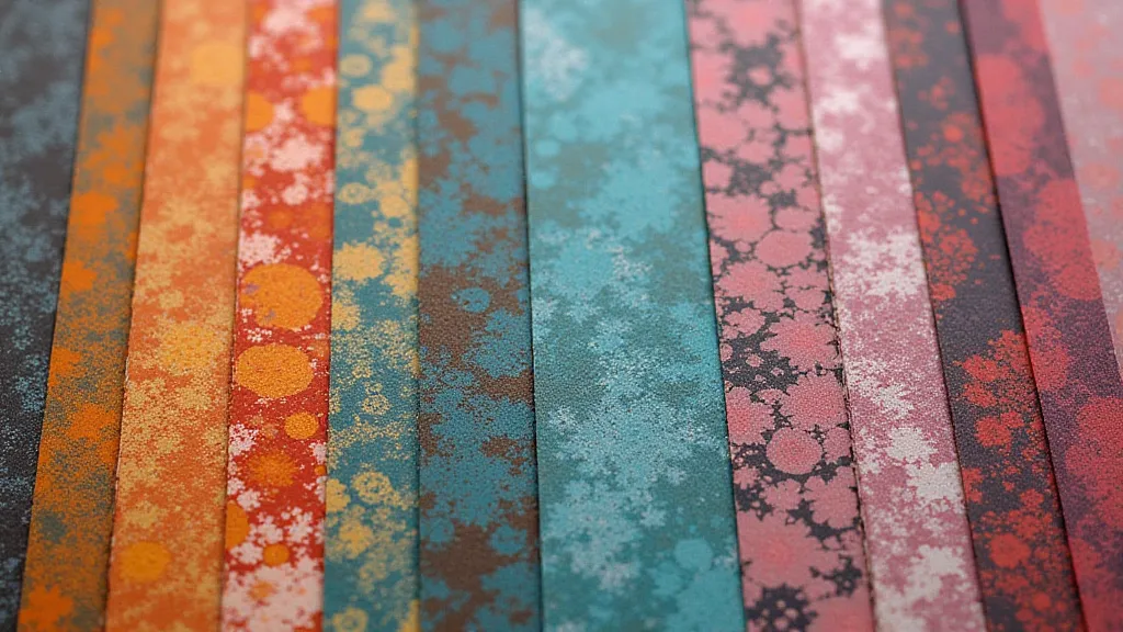 Selection of finished marbled papers