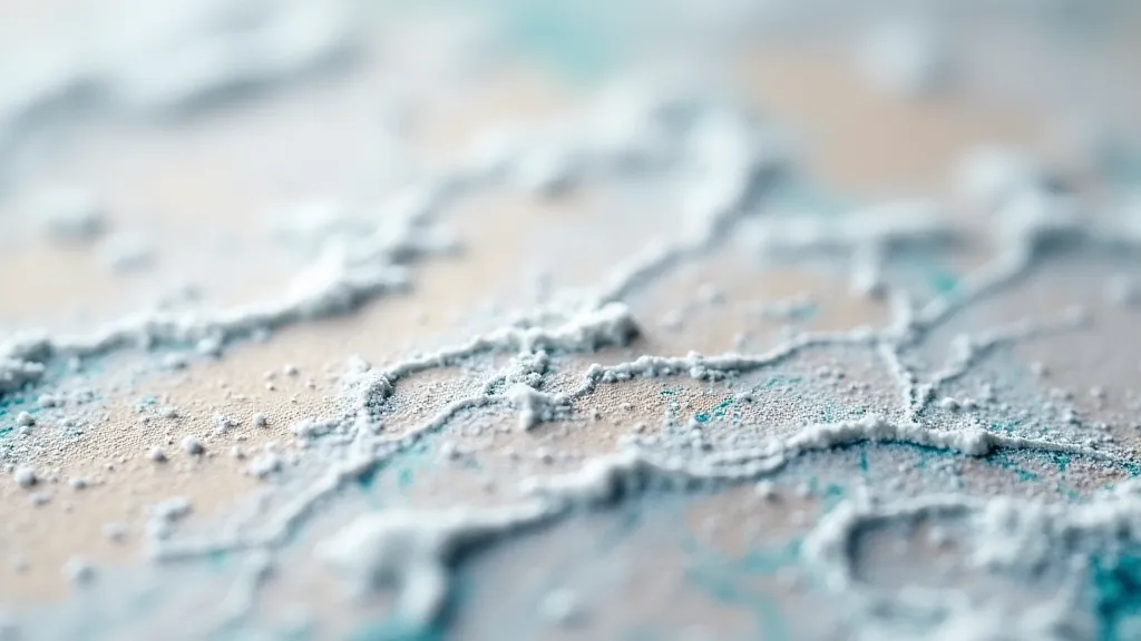 Marbled paper showing a white, powdery residue (frosting) on the surface