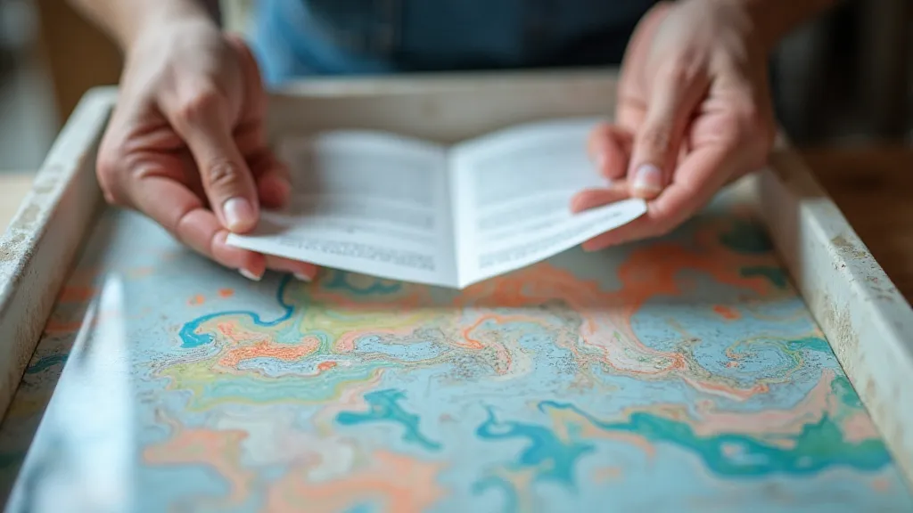 Marbled paper transfer