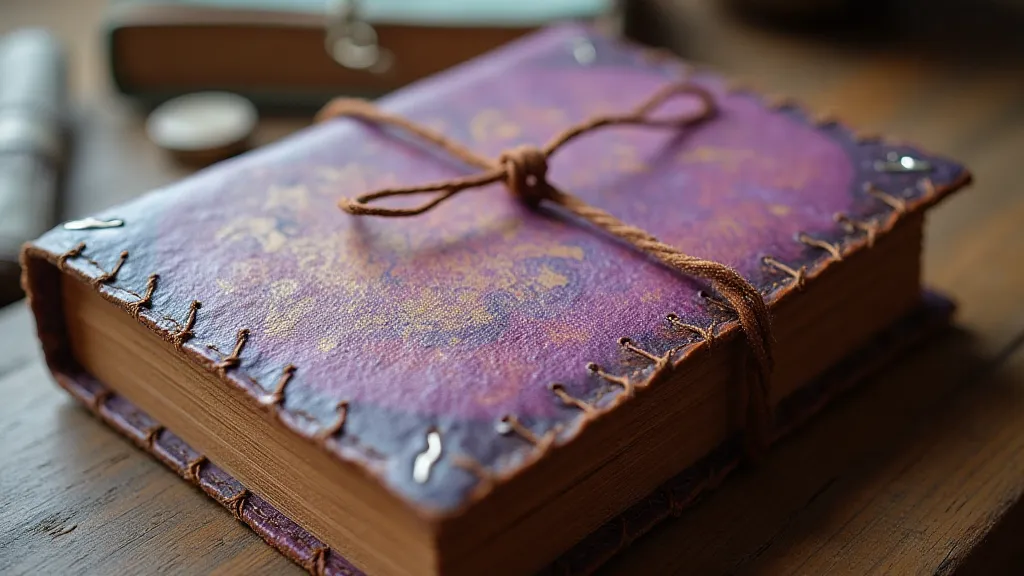 Journal with marbled paper cover