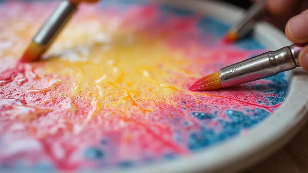 Marbling bath with natural dyes