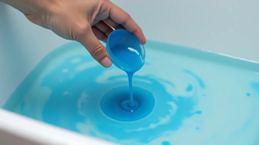 Paint being dropped into size bath