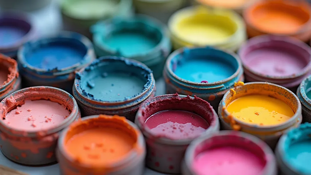 Colorful paper marbling pigments