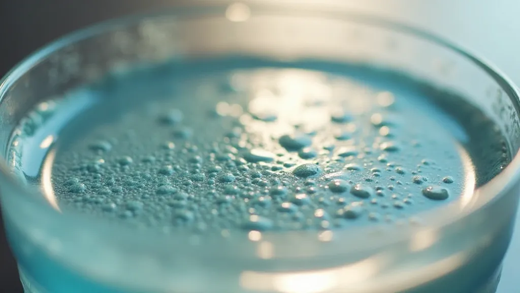 Close-up of thickened water bath