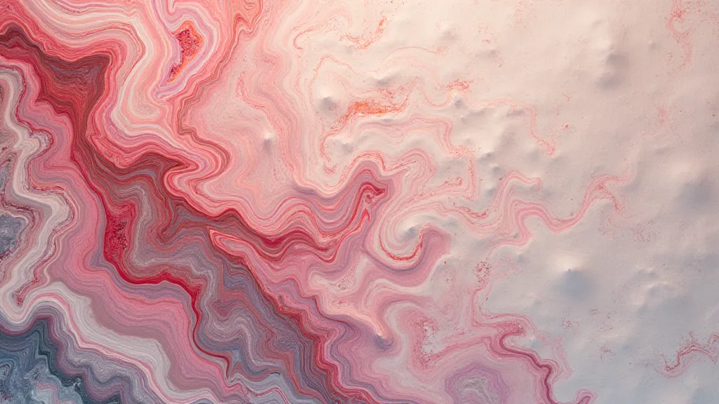 Marbled paper showing a veined or flowering effect